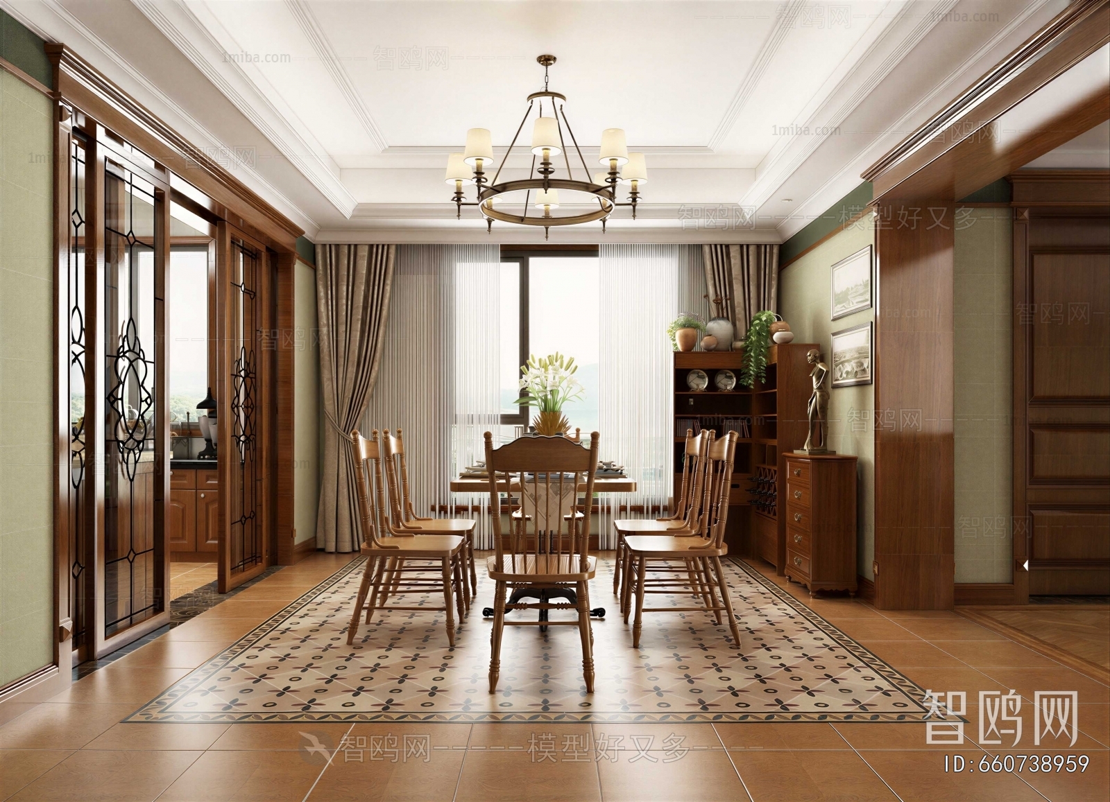 New Chinese Style Dining Room