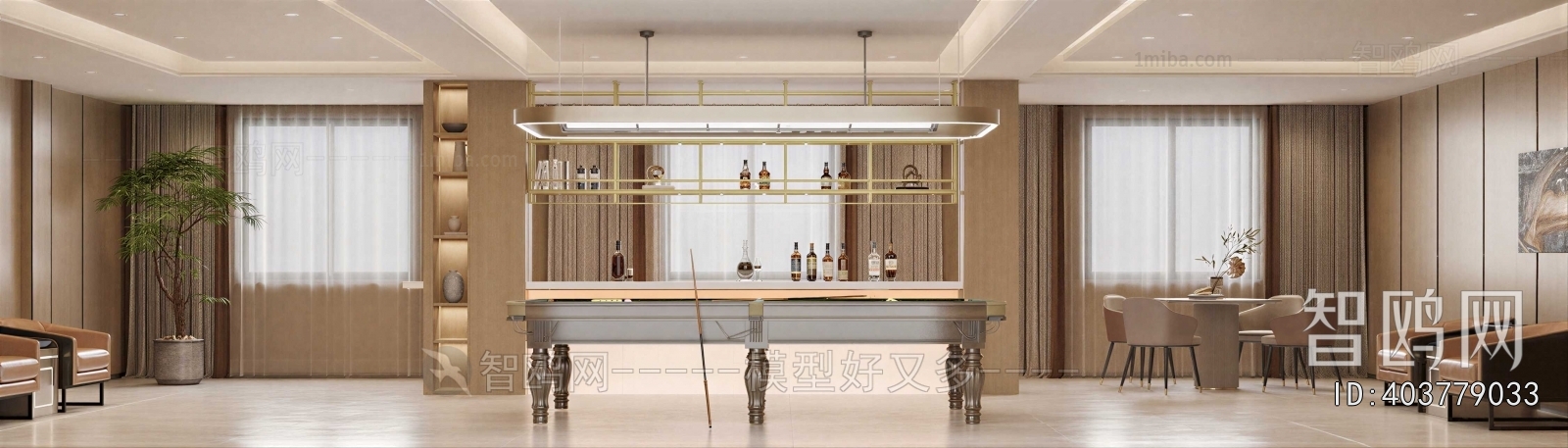 Modern Billiards Room