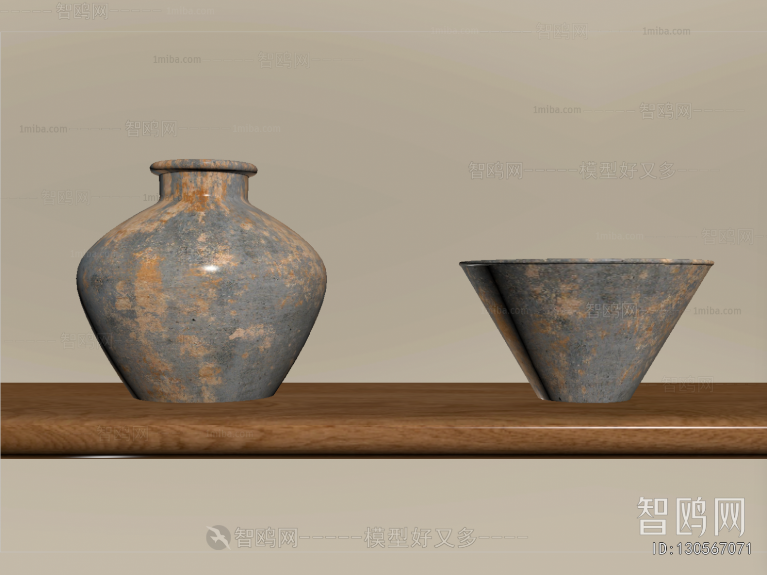 Wabi-sabi Style Clay Pot