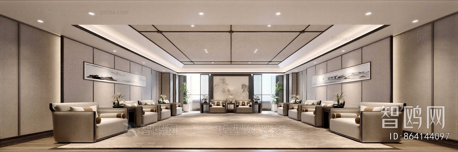 New Chinese Style Reception Room