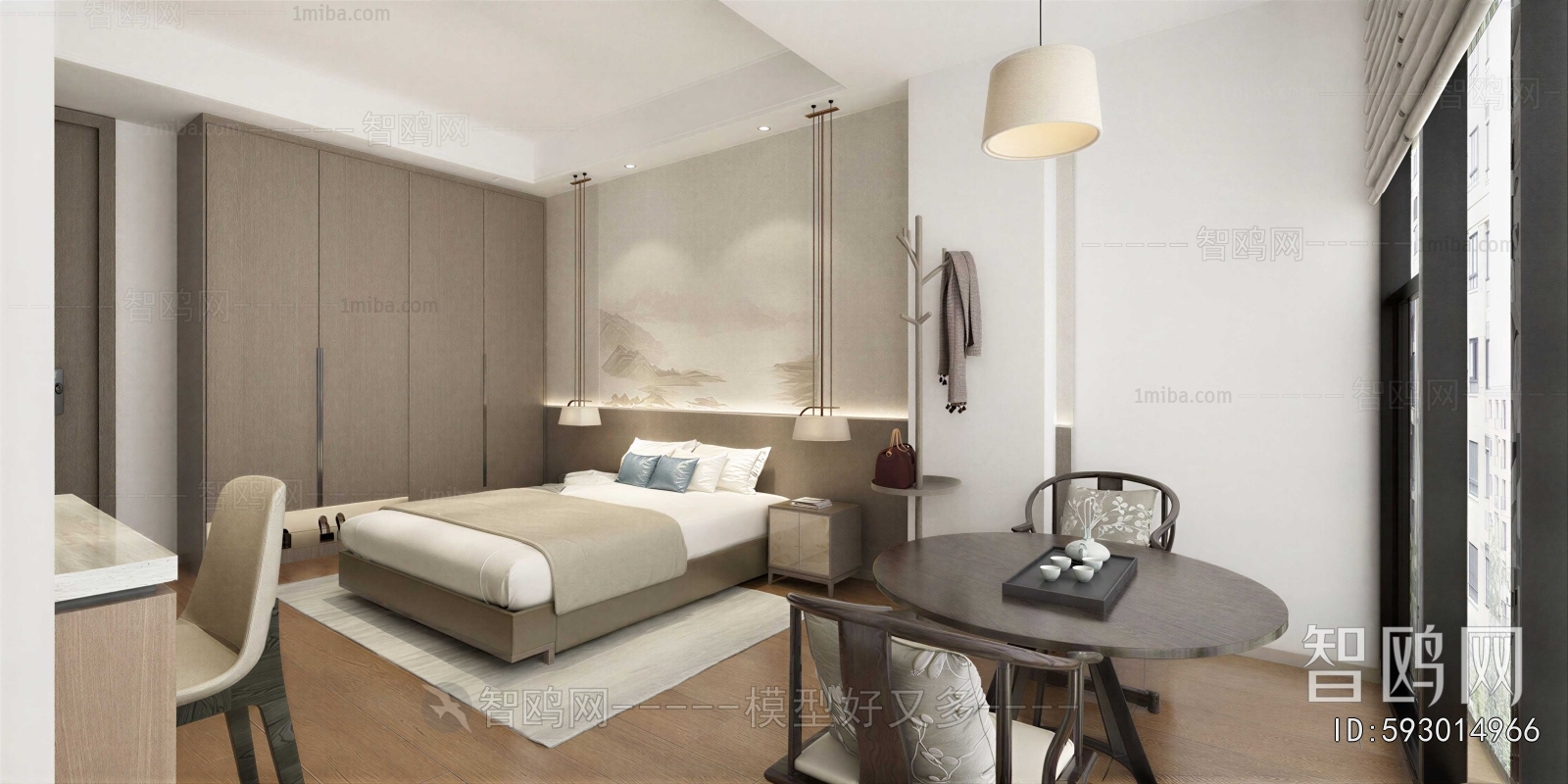 New Chinese Style Bedroom