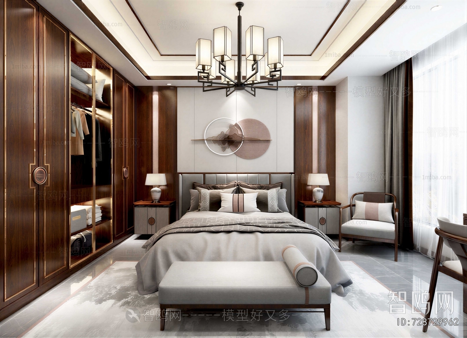 New Chinese Style Bedroom