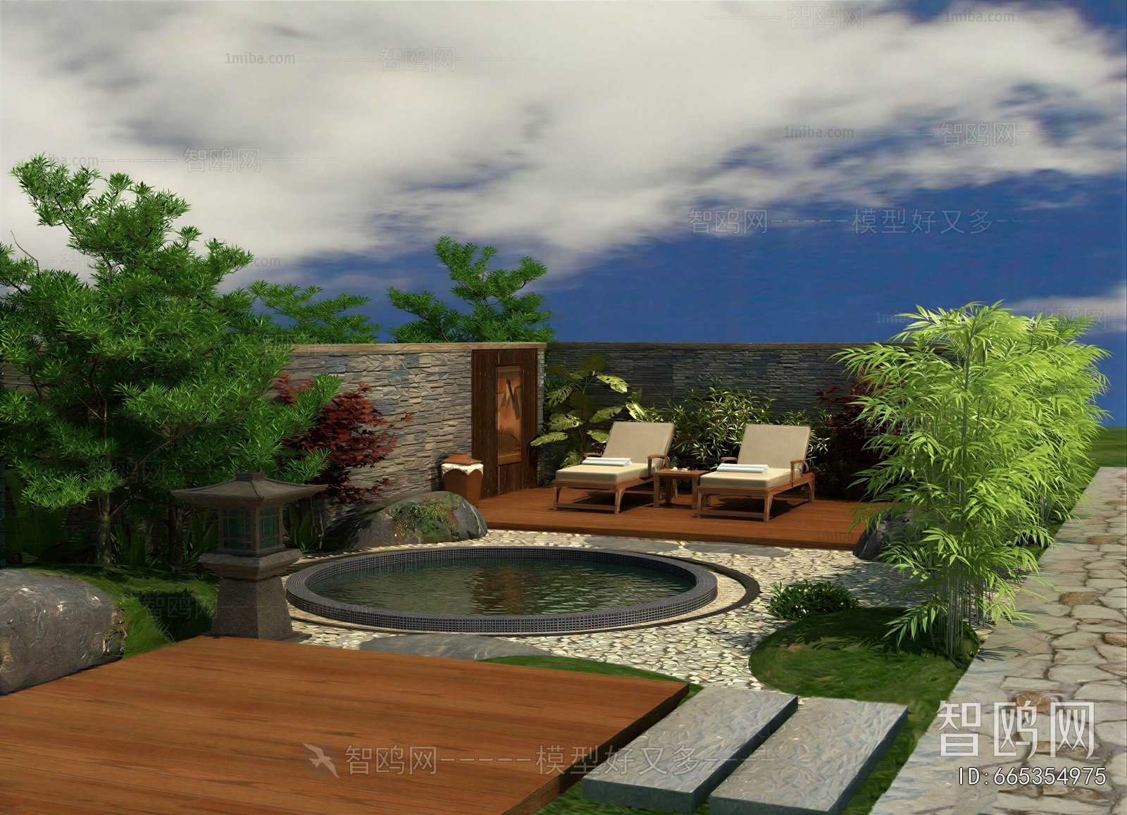 Modern Courtyard/landscape