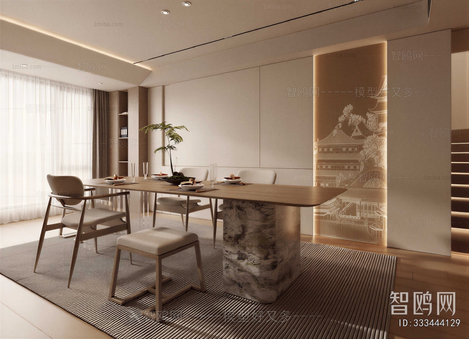 New Chinese Style Dining Room