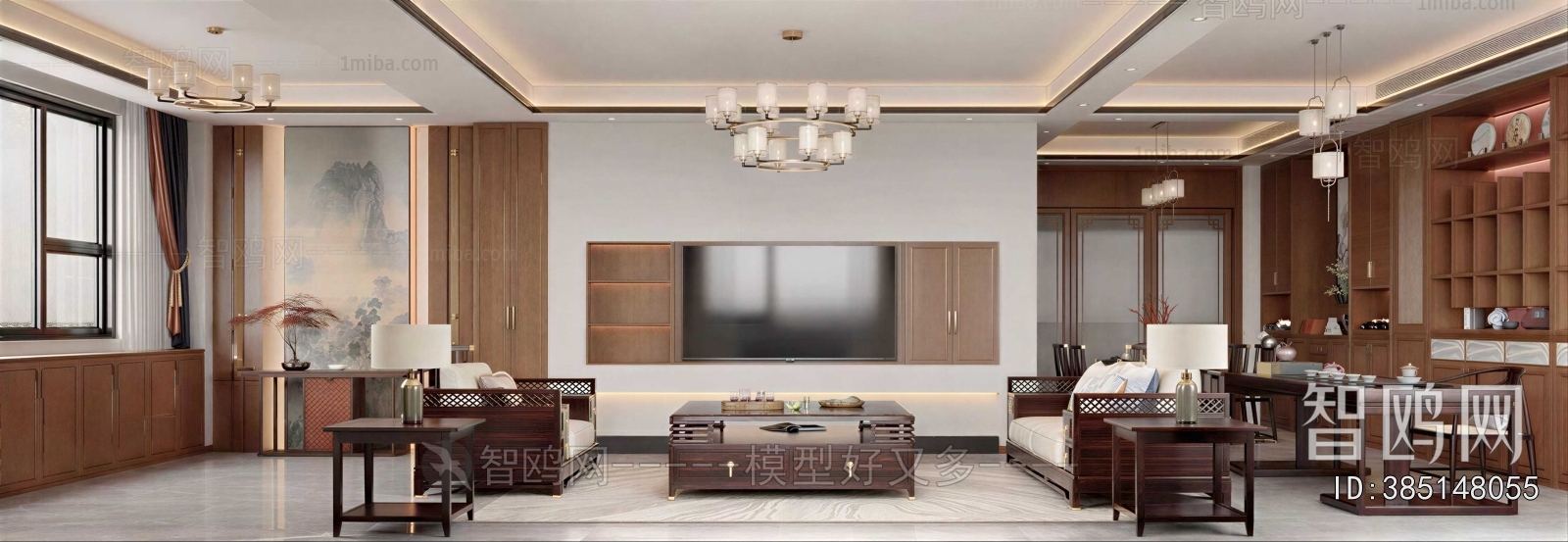 New Chinese Style A Living Room