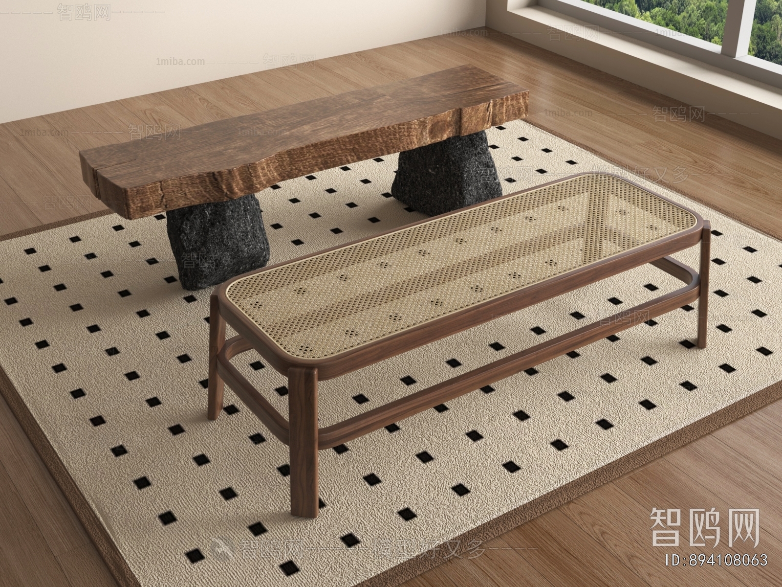 Wabi-sabi Style Bench