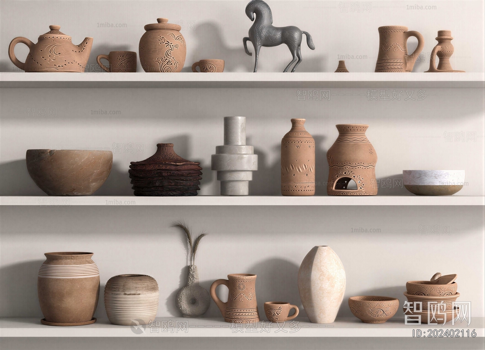 Wabi-sabi Style Clay Pot