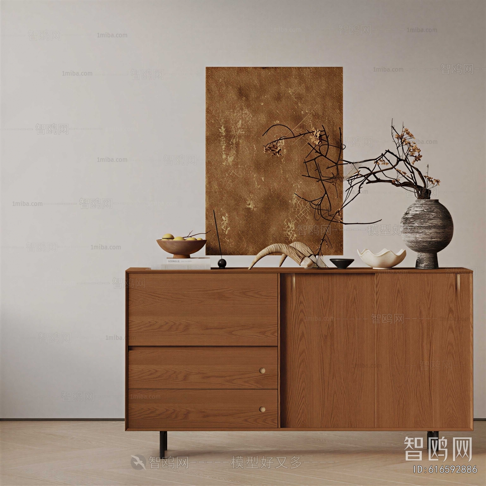 Wabi-sabi Style Entrance Cabinet