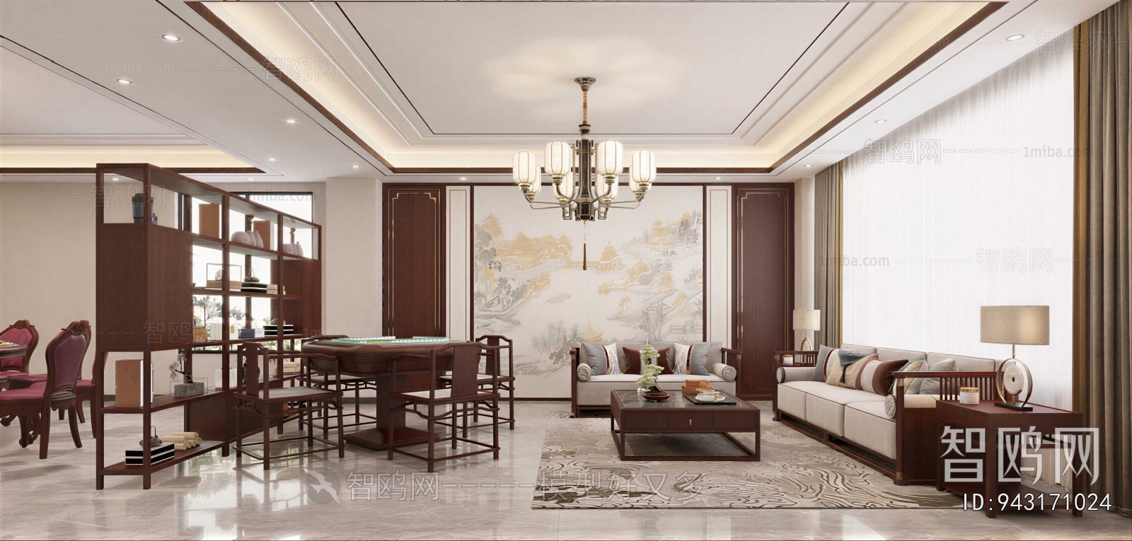 New Chinese Style A Living Room