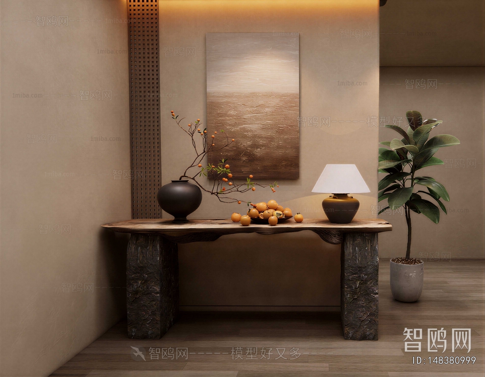 Wabi-sabi Style Console