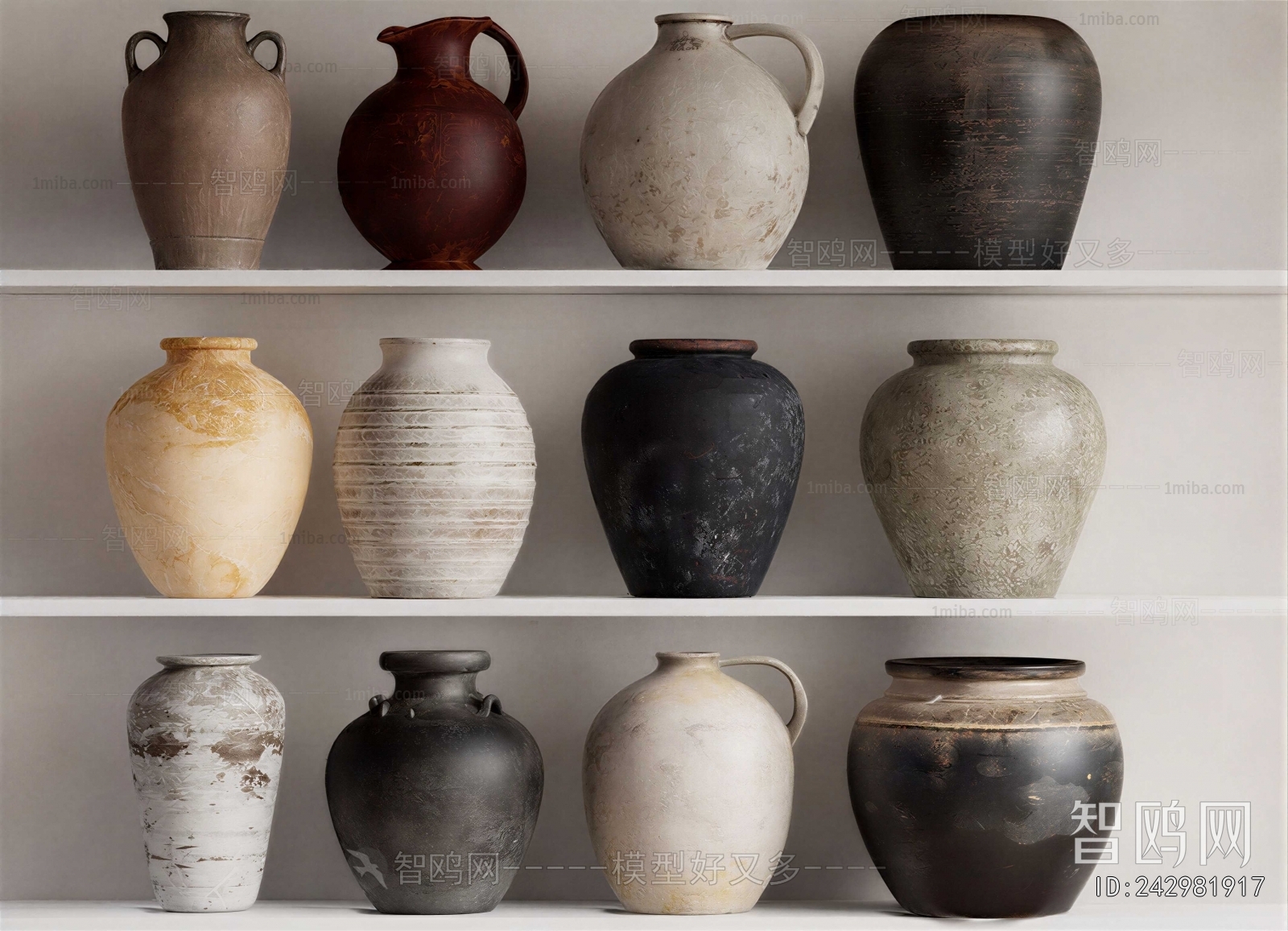 Wabi-sabi Style Clay Pot