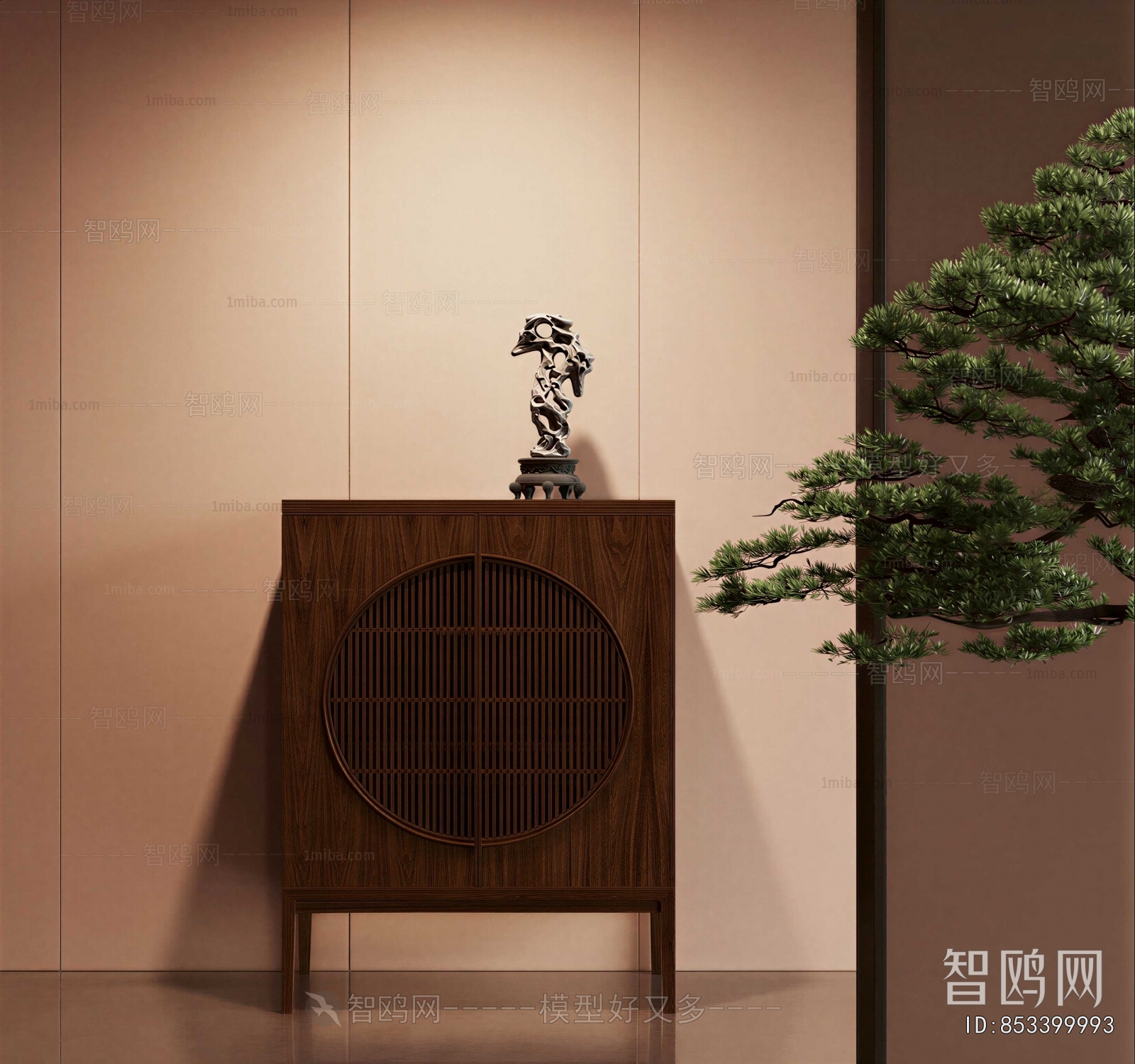 New Chinese Style Side Cabinet