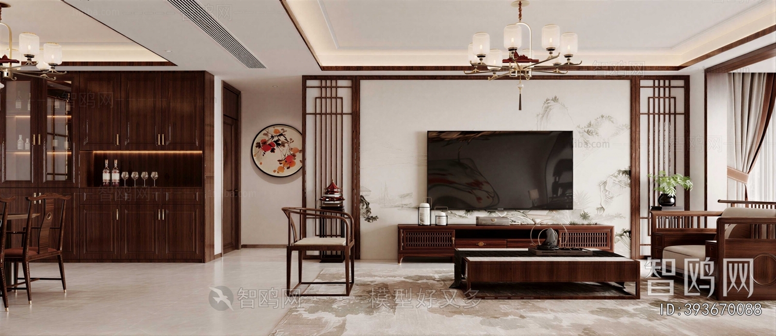 New Chinese Style A Living Room