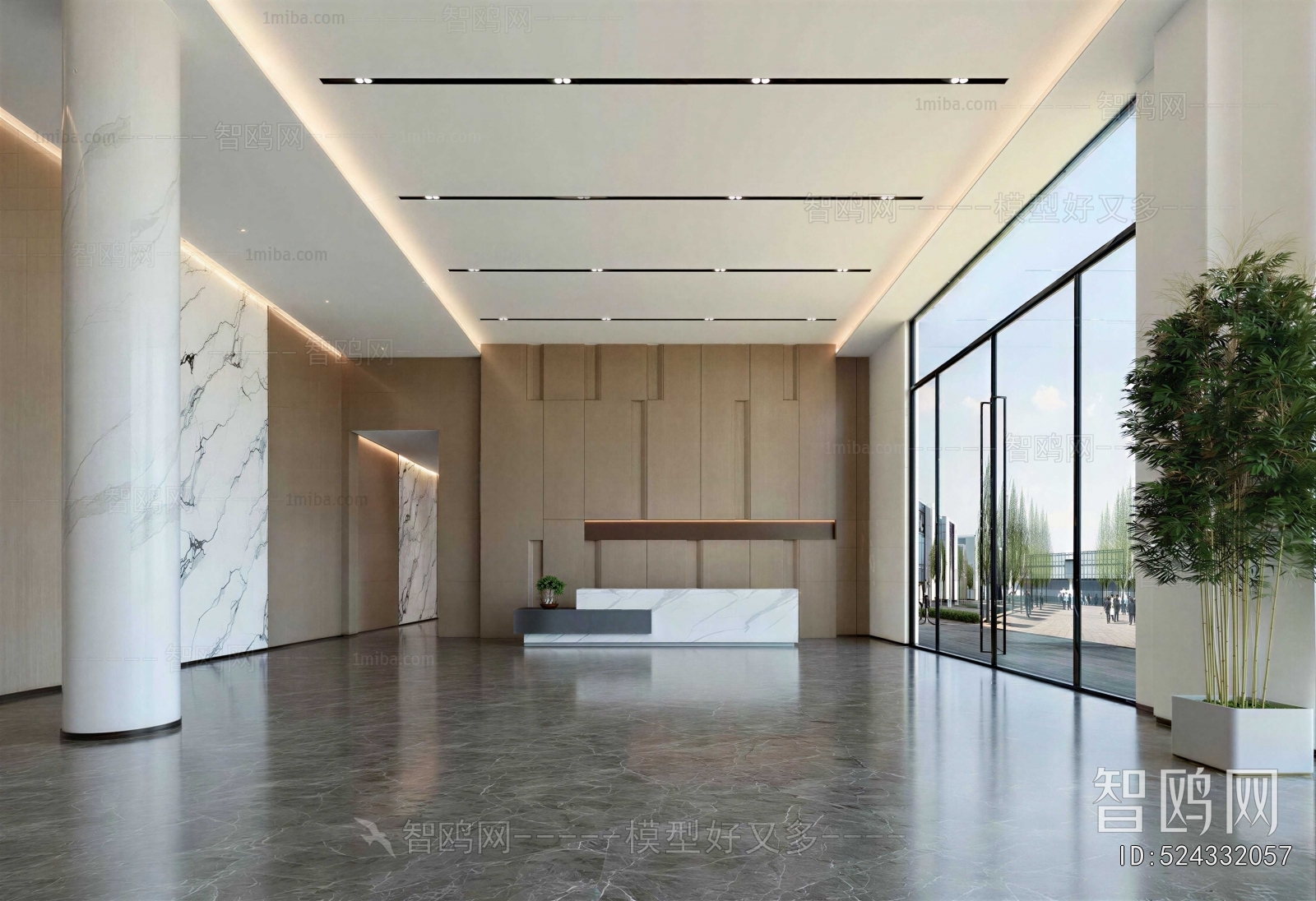 Modern Office Reception Desk