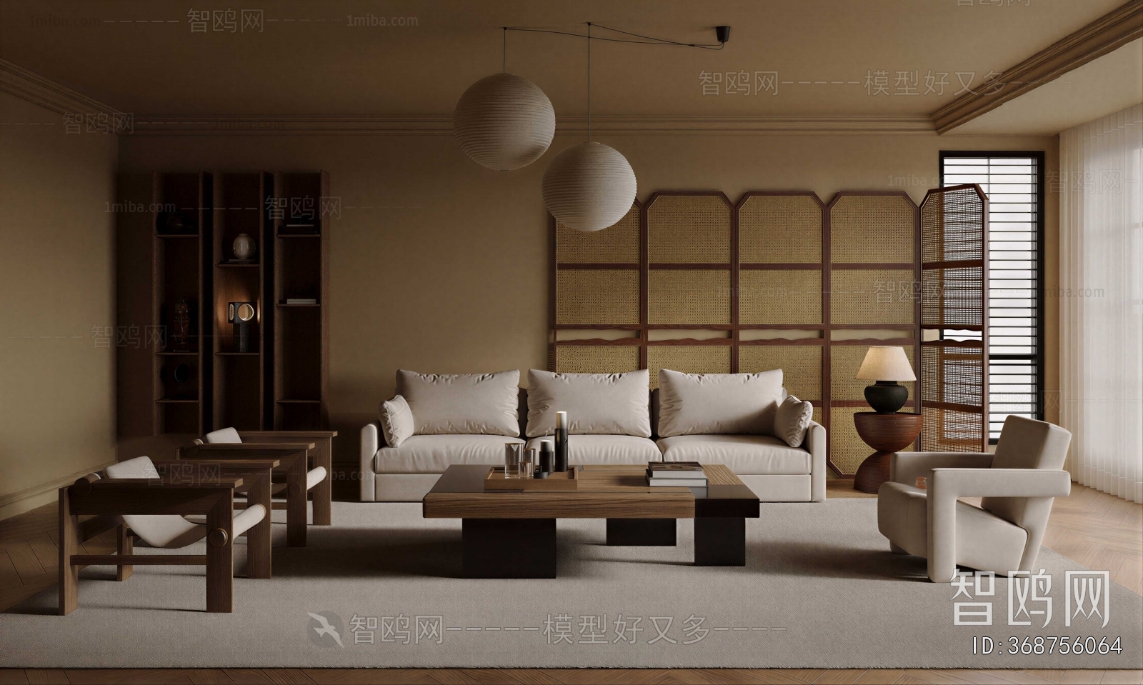 Wabi-sabi Style A Living Room