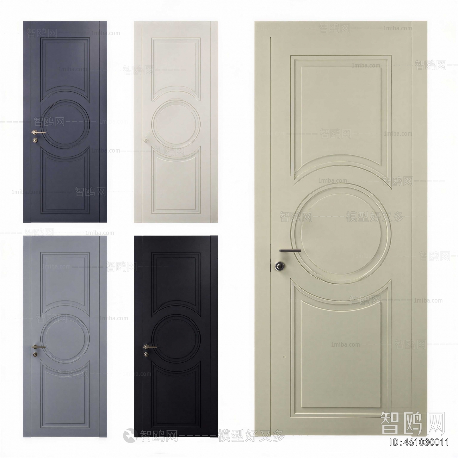 Simple European Style Single Door