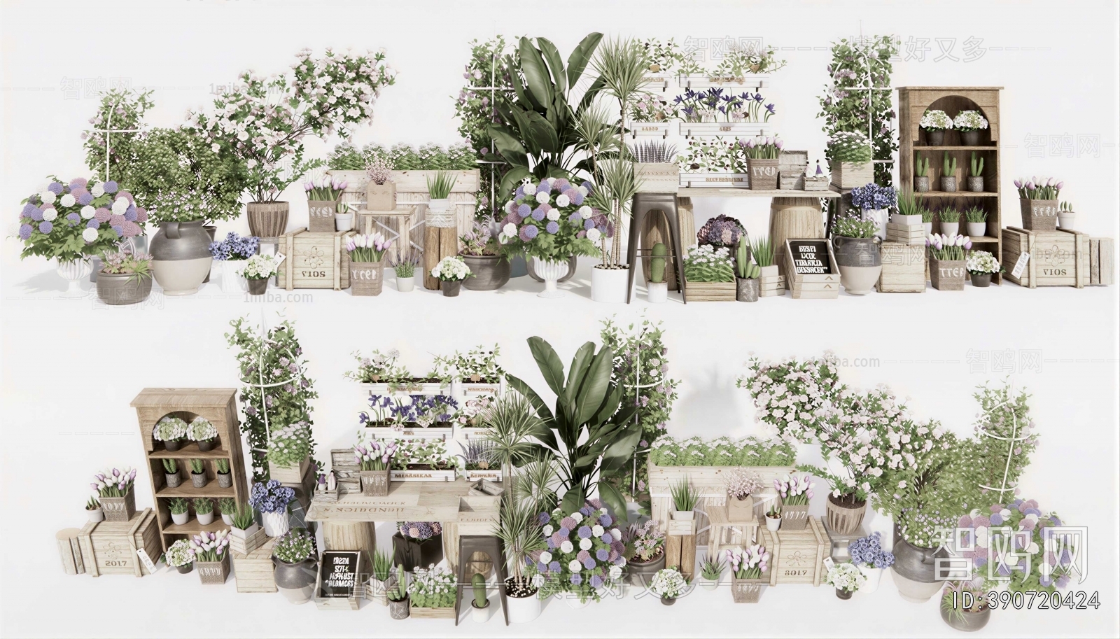 Modern Potted Green Plant