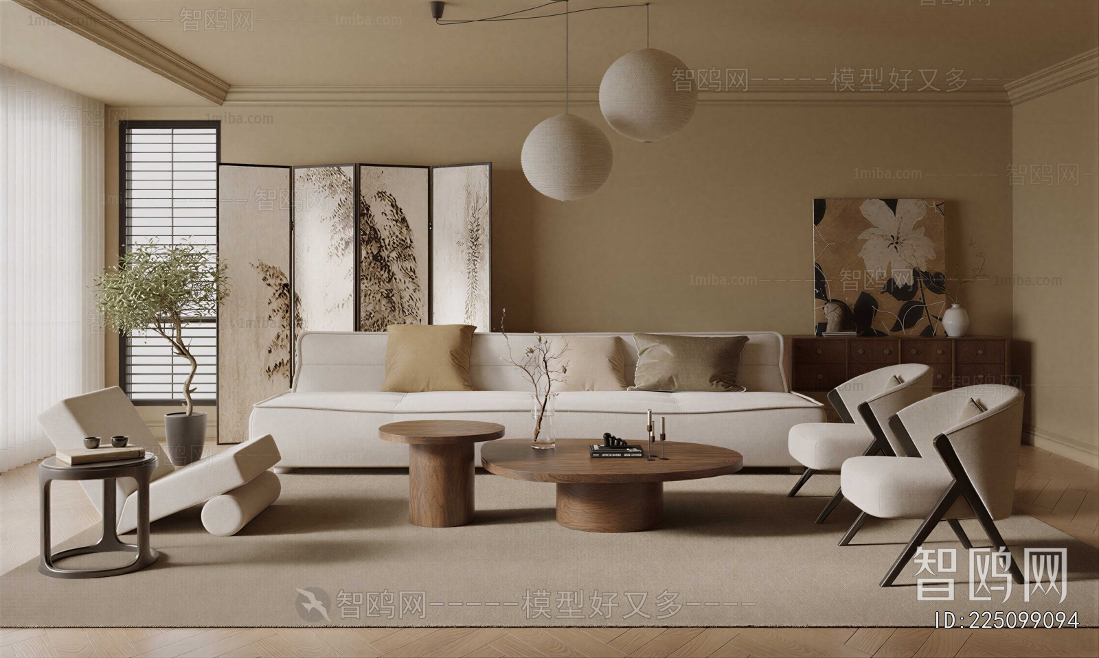 Wabi-sabi Style A Living Room