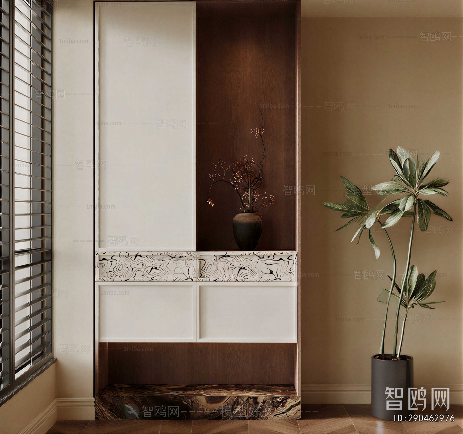 New Chinese Style Entrance Cabinet