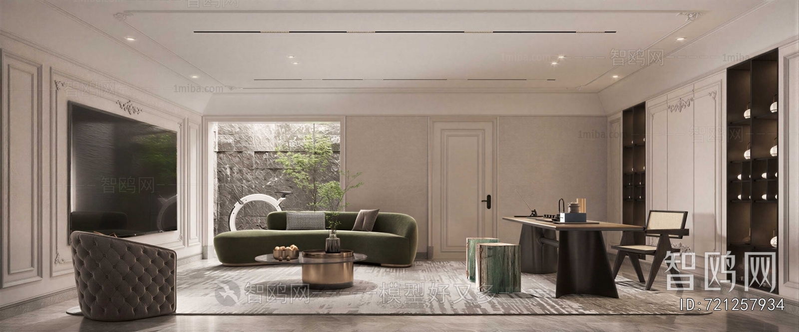 Simple European Style A Living Room