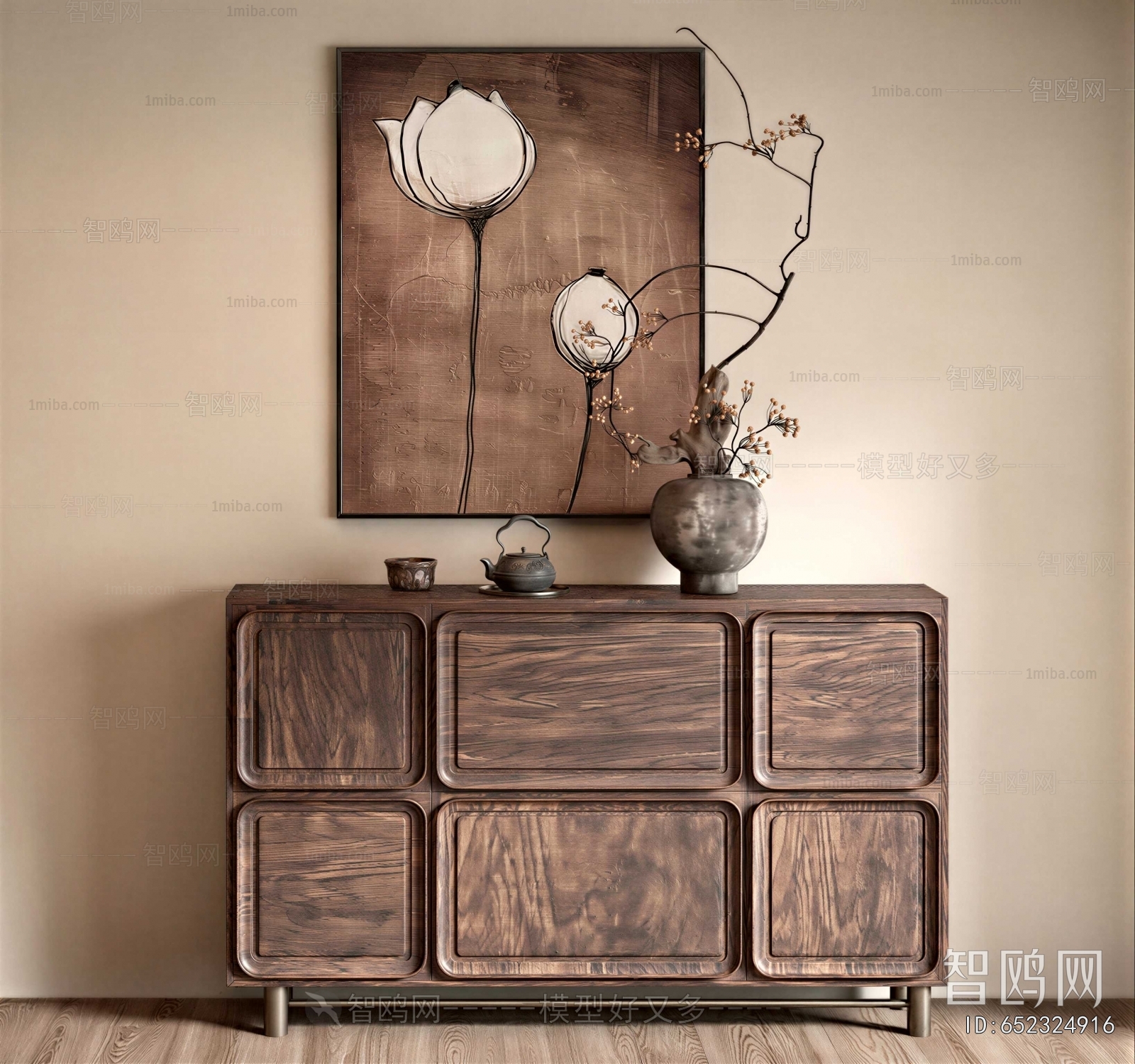 Wabi-sabi Style Entrance Cabinet