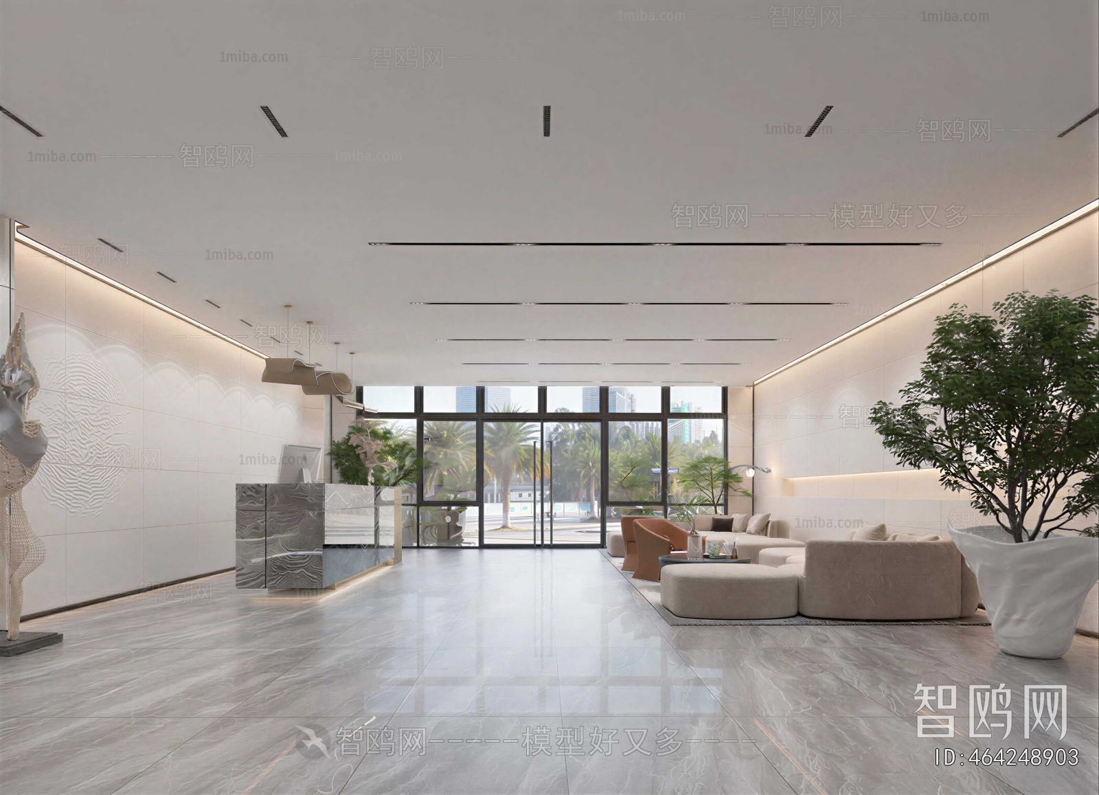 Modern Office Reception Desk