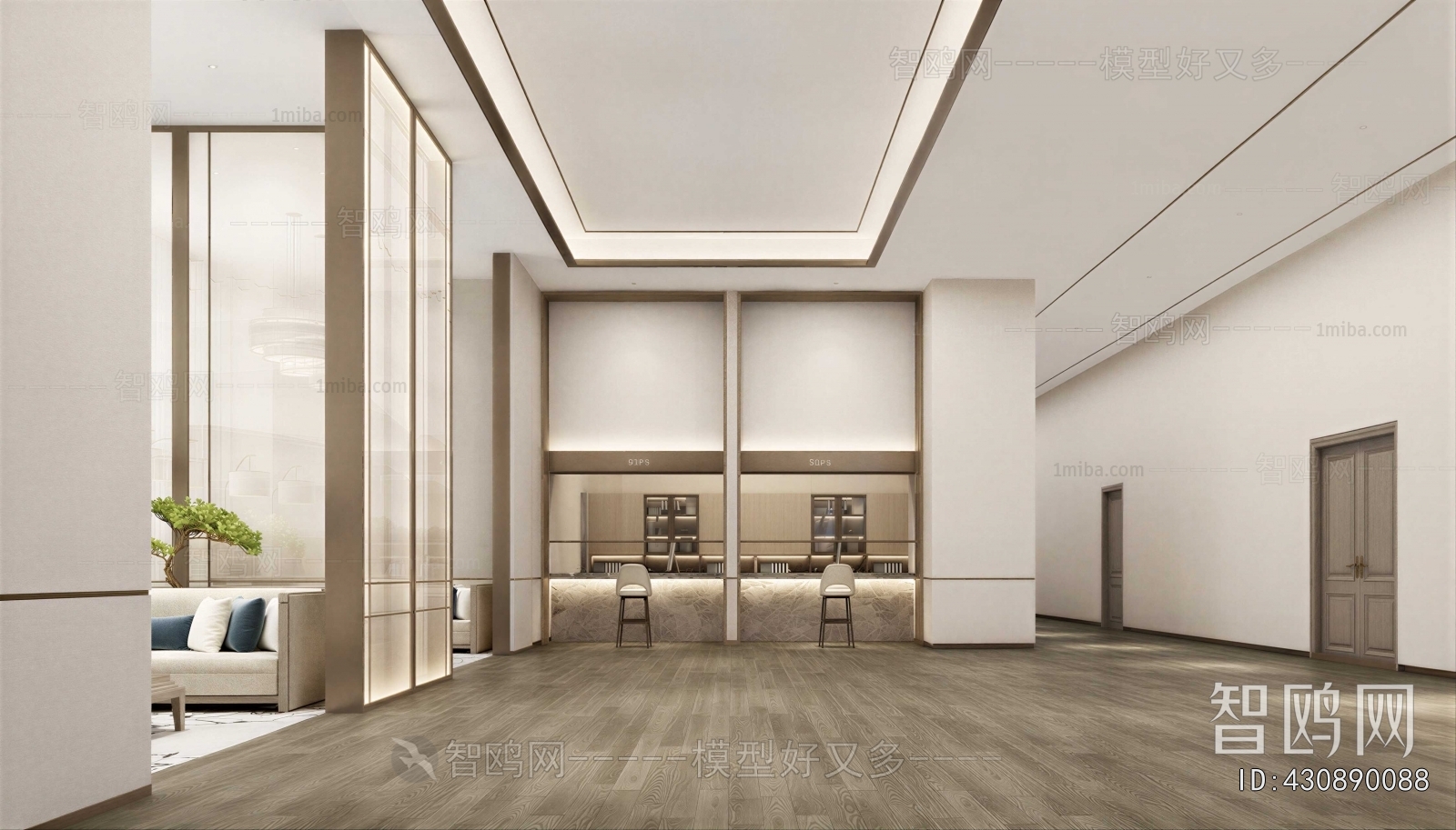 Modern Office Reception Desk