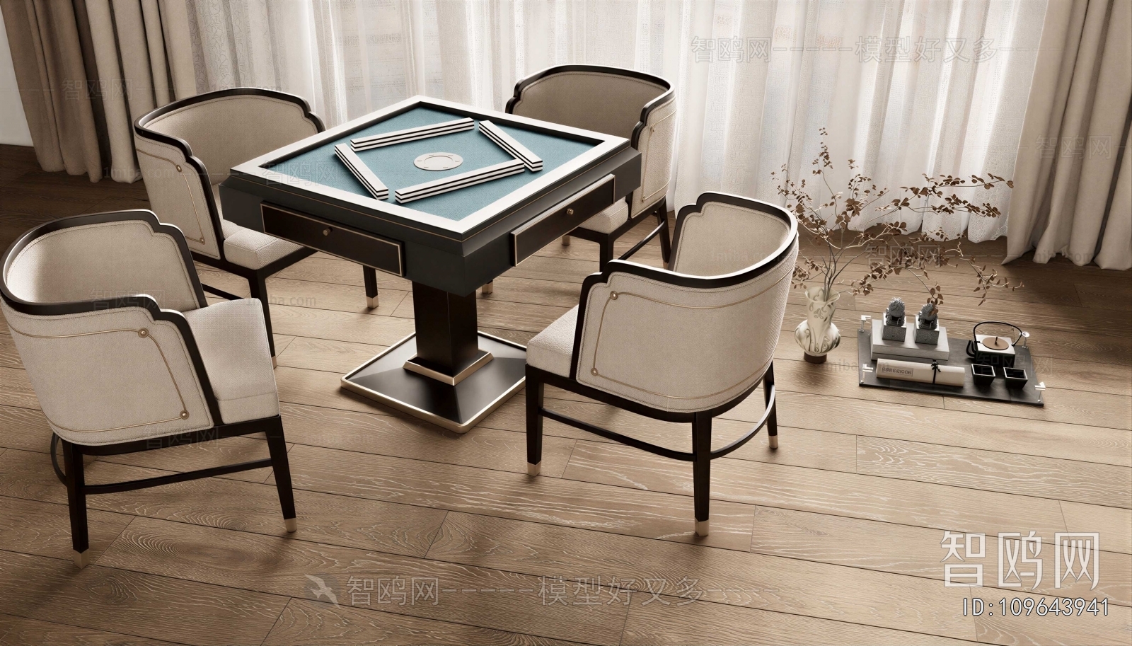 New Chinese Style Mahjong Tables And Chairs