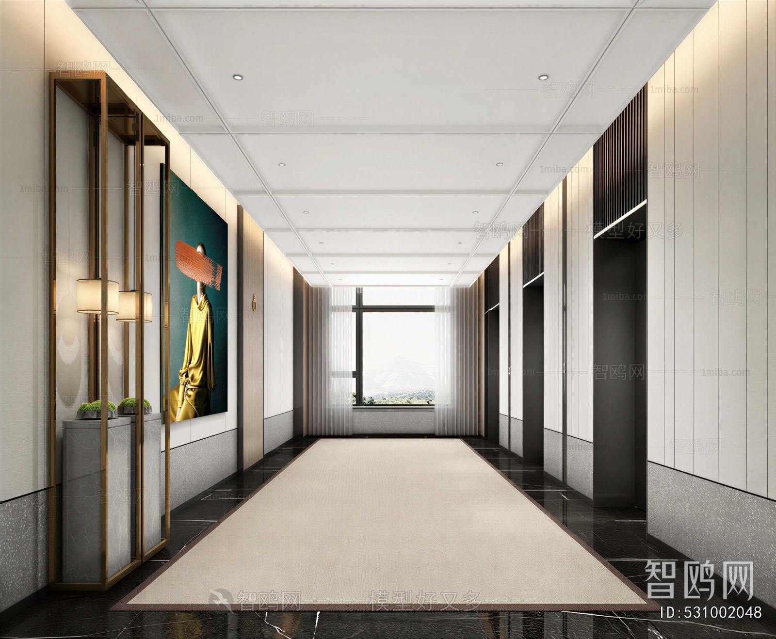 Modern Office Elevator Hall