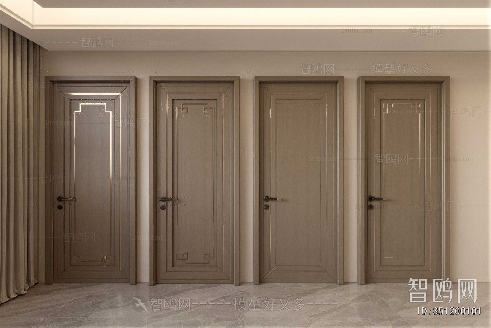 New Chinese Style Single Door