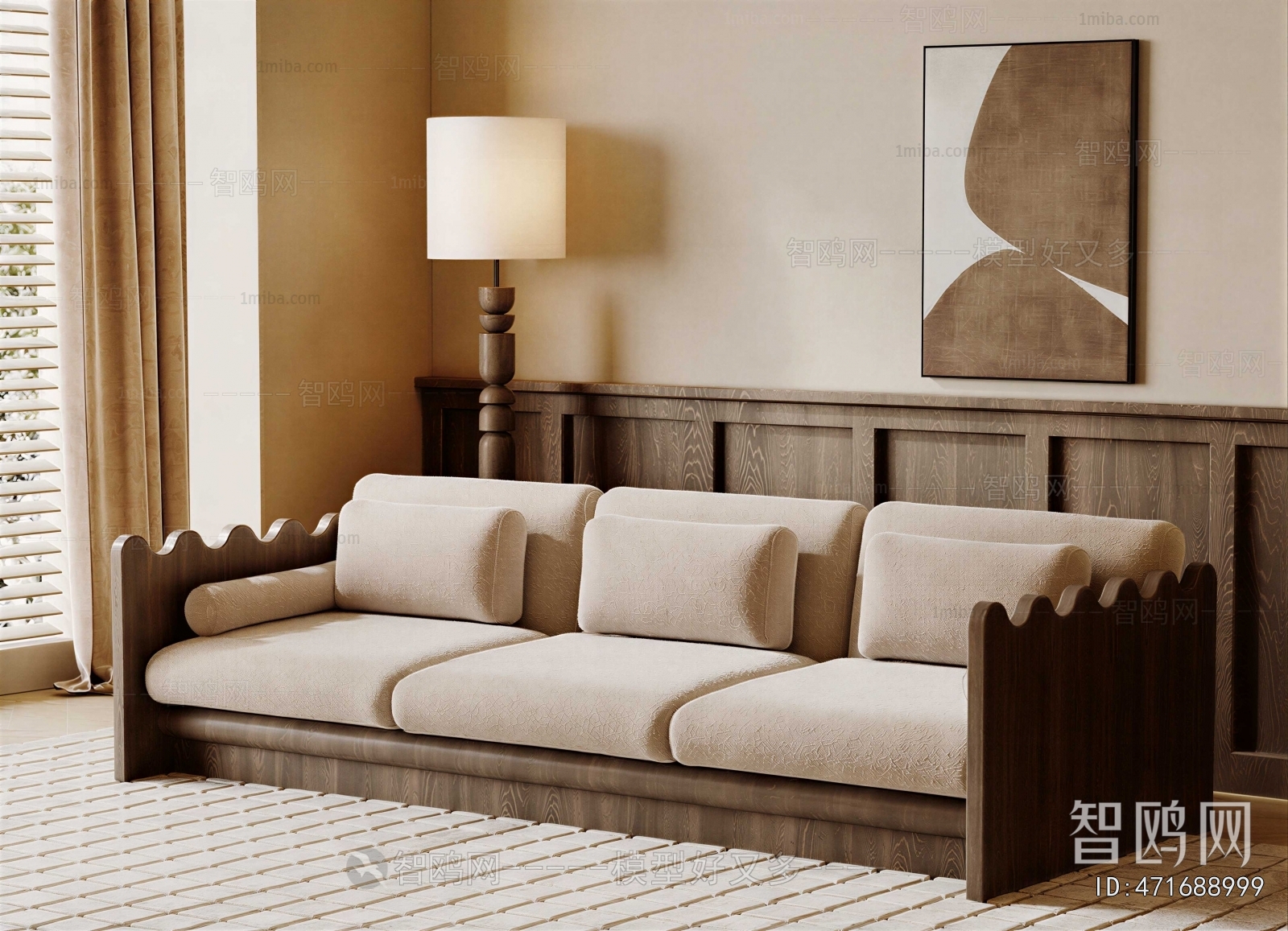 Modern Three-seat Sofa