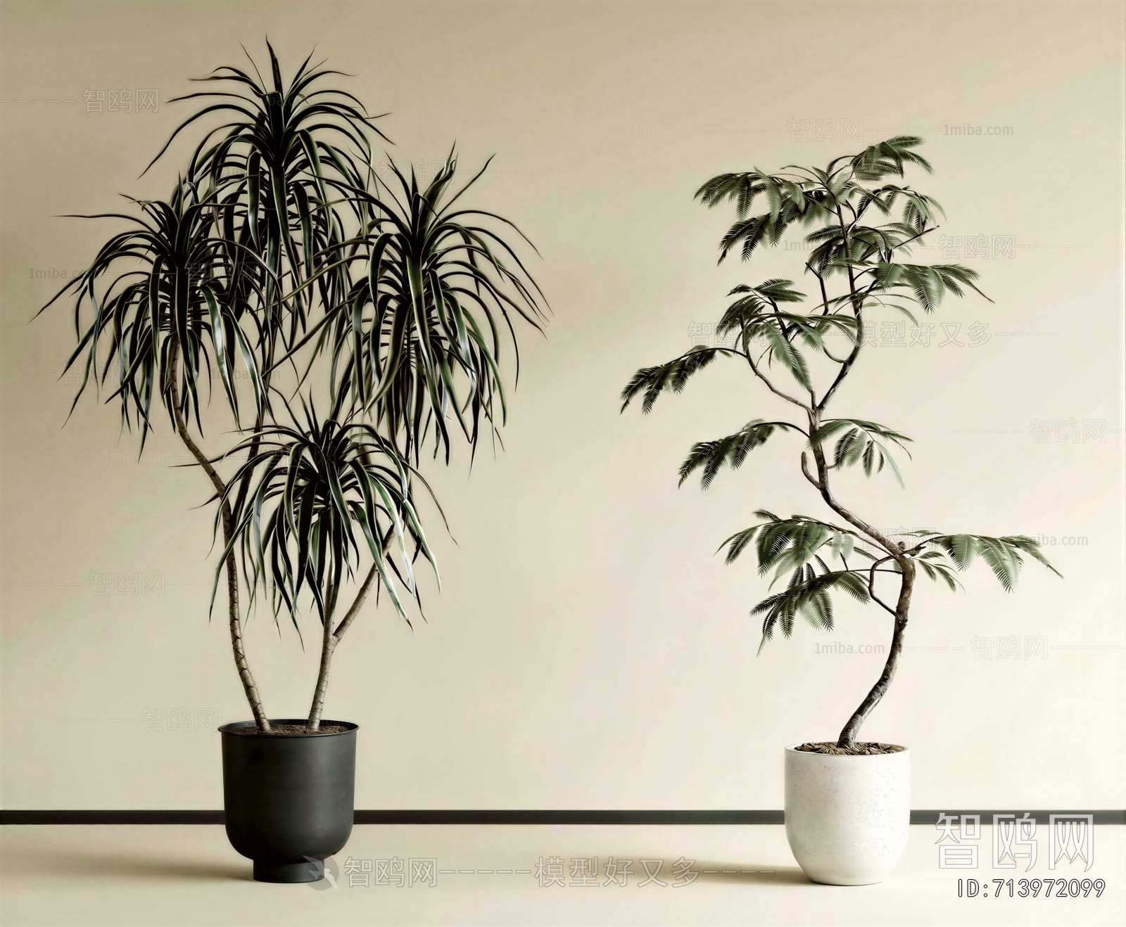 Modern Ground Green Plant Potted Plants