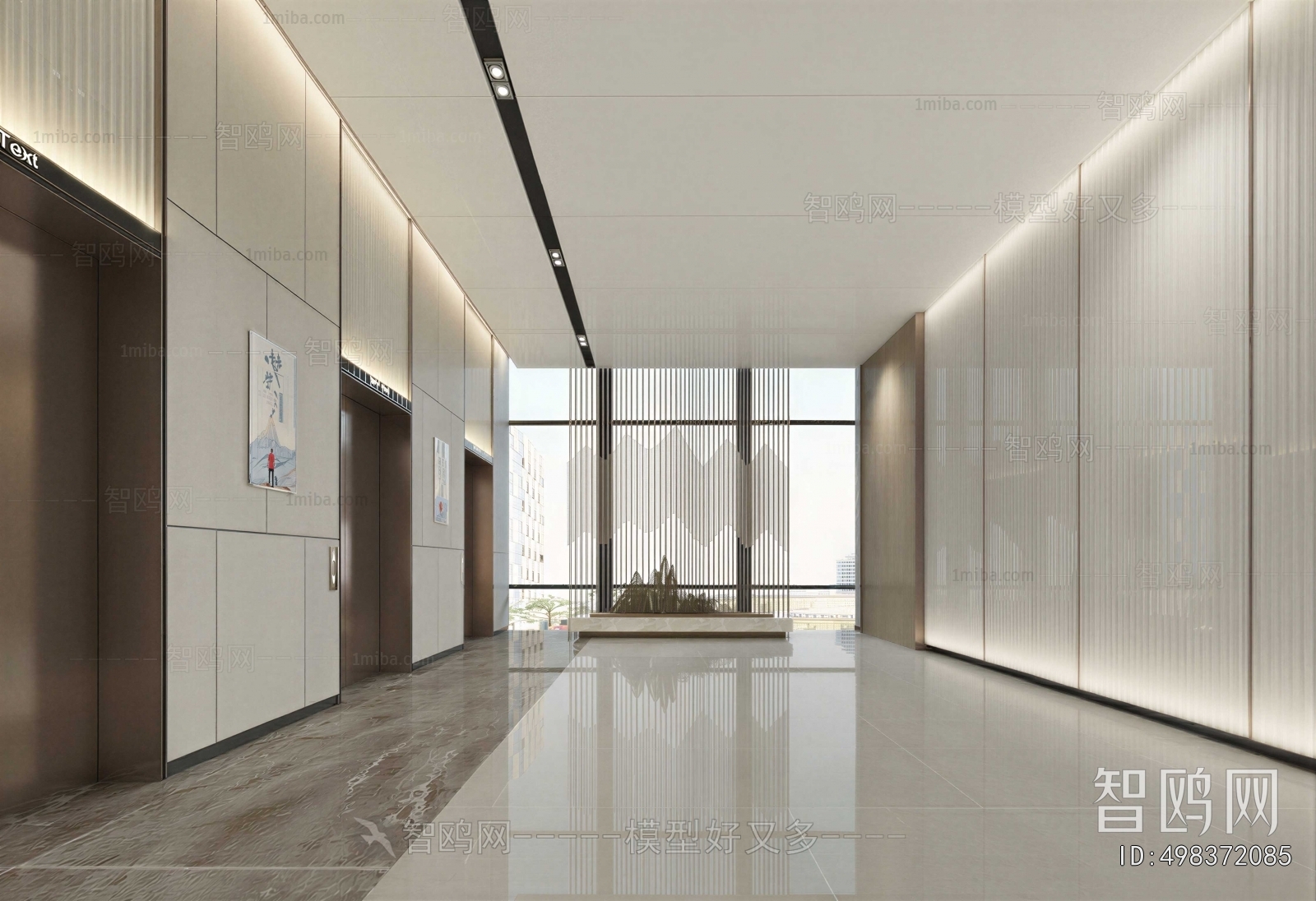 Modern Office Elevator Hall