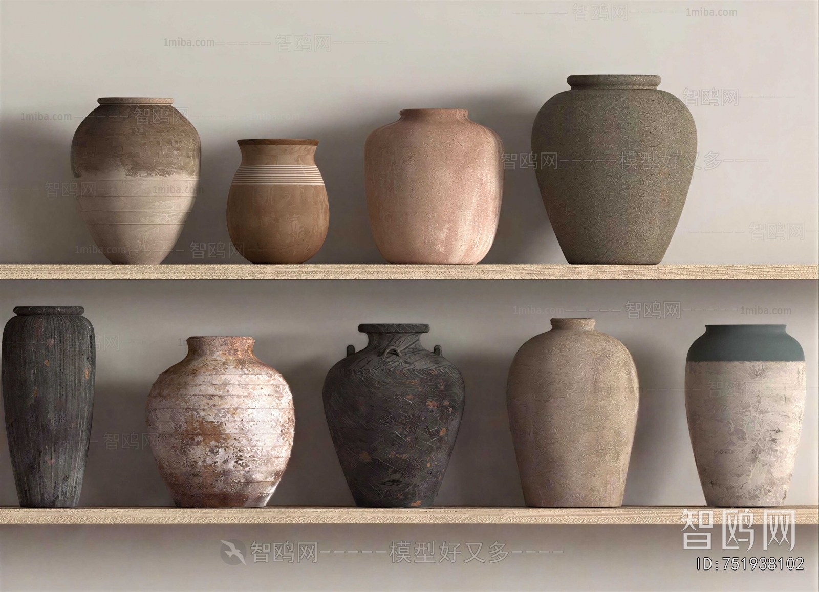 Wabi-sabi Style Clay Pot