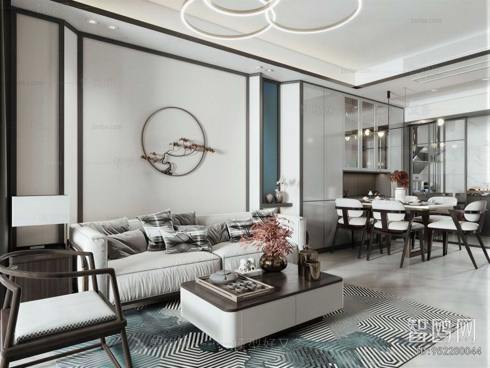 New Chinese Style A Living Room