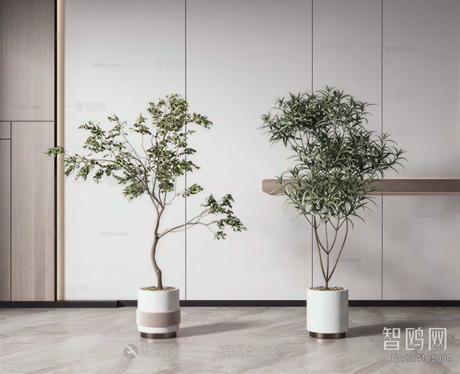 Modern Ground Green Plant Potted Plants