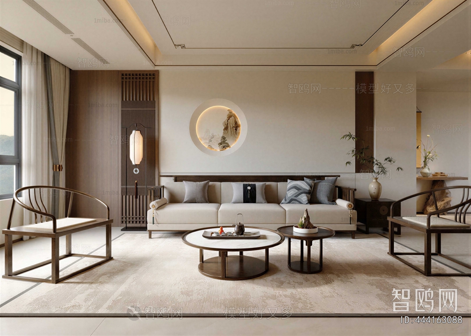 New Chinese Style A Living Room