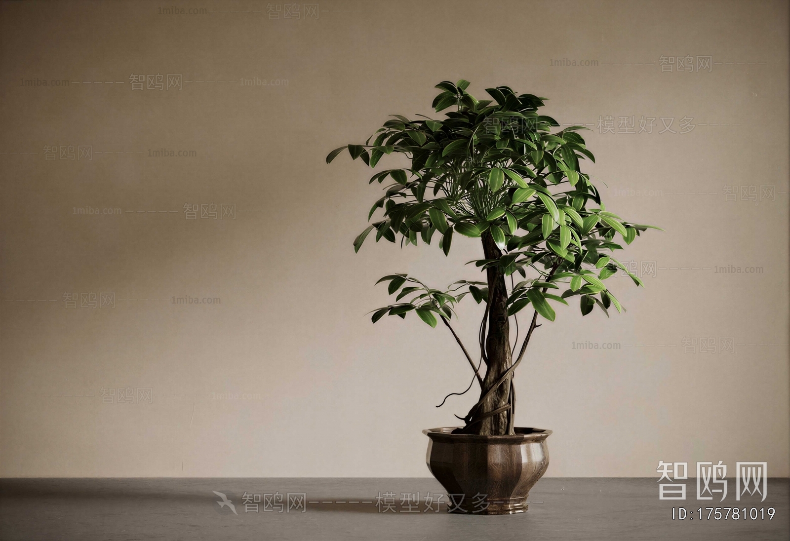 New Chinese Style Ground Green Plant Potted Plants