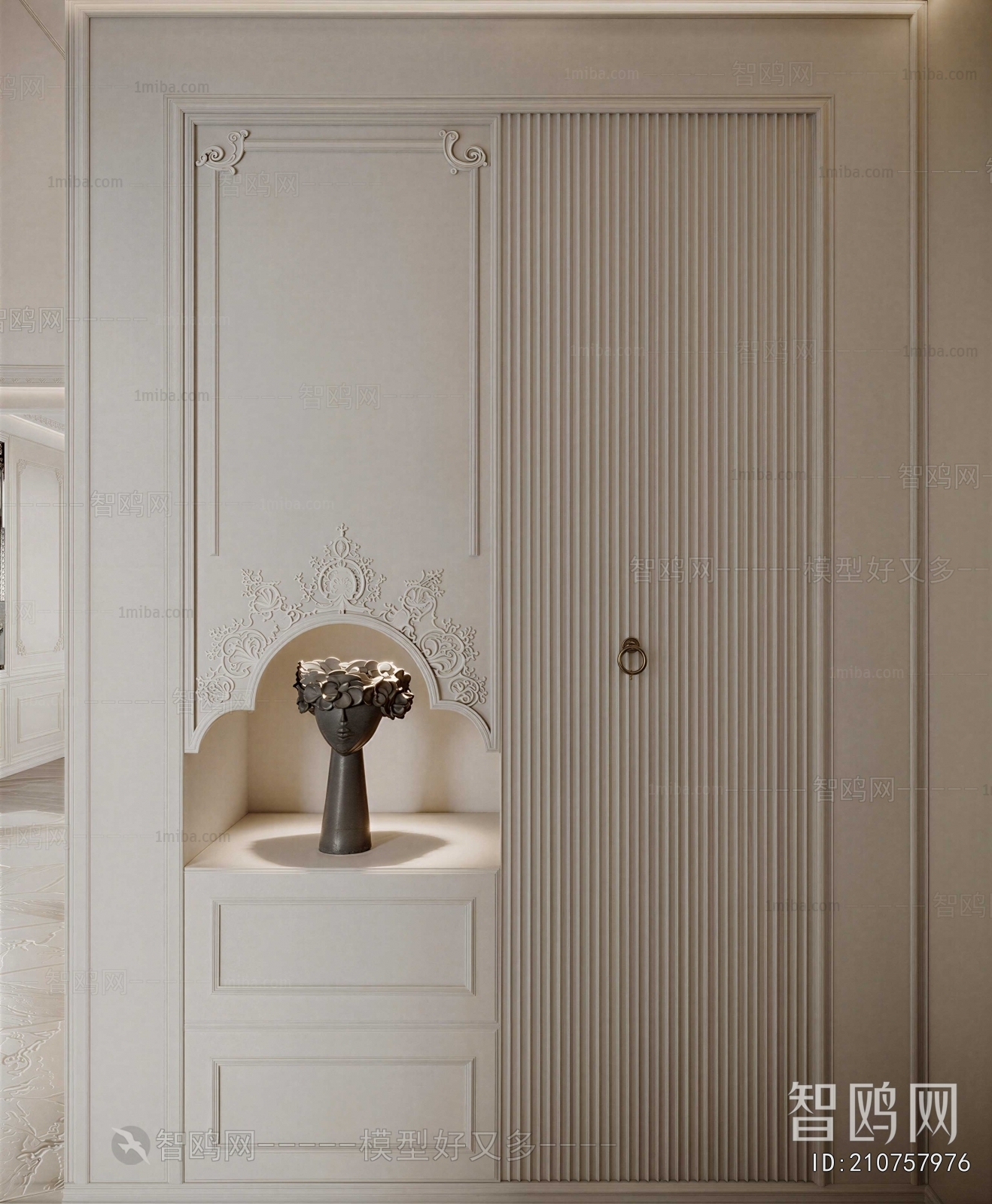 French Style Entrance Cabinet