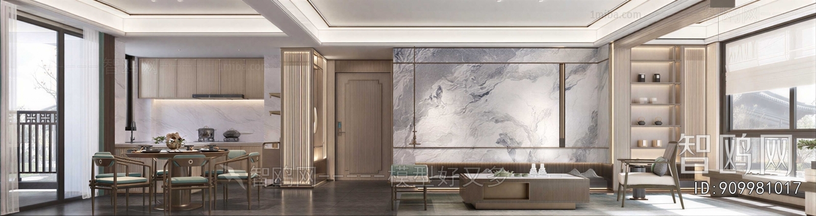 New Chinese Style A Living Room