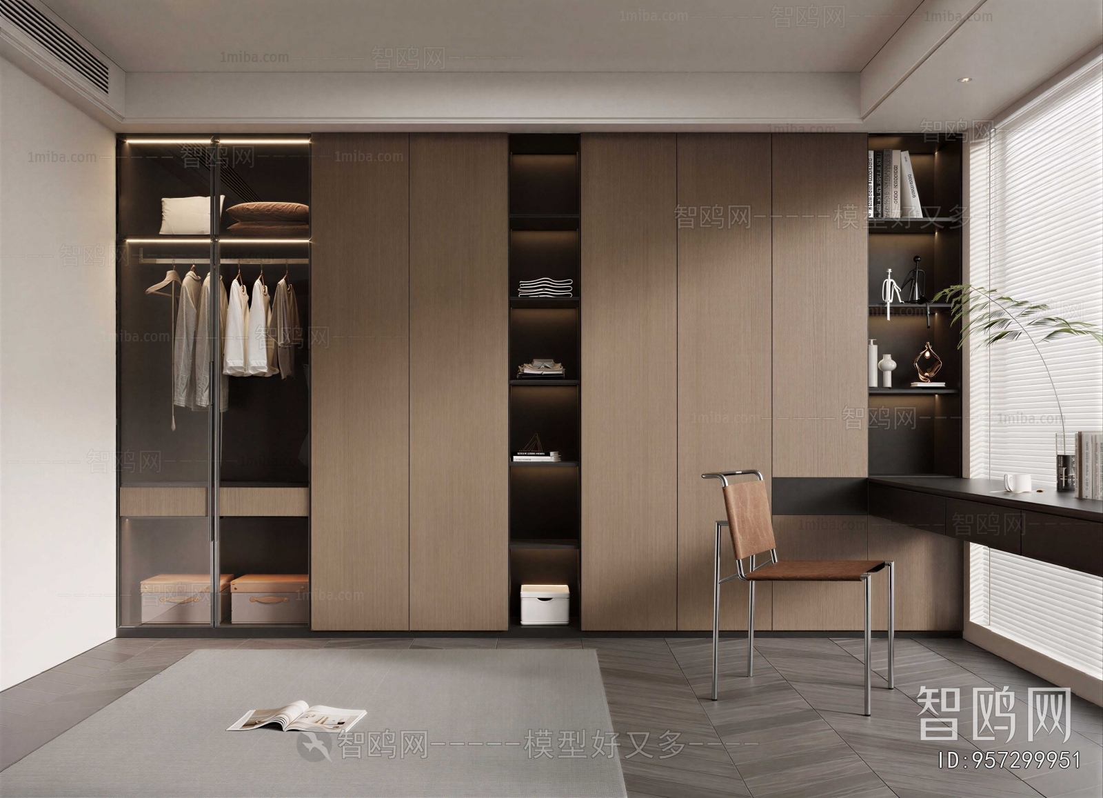Modern Clothes Storage Area