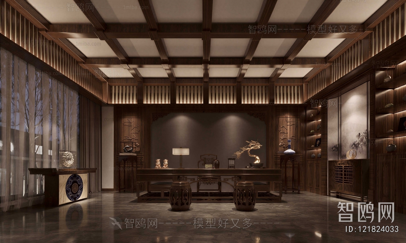 Chinese Style Study Space