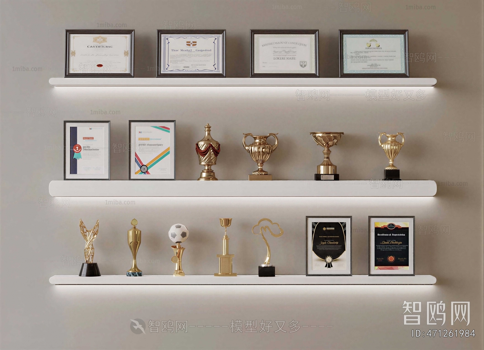 Modern Flag/badge/trophy/certificate