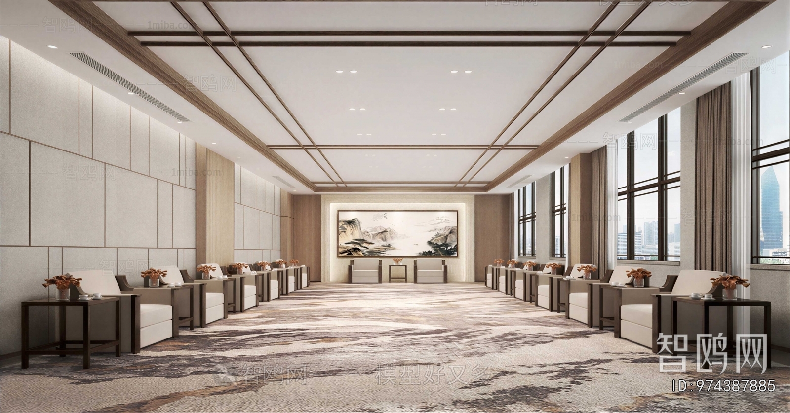 New Chinese Style Reception Room