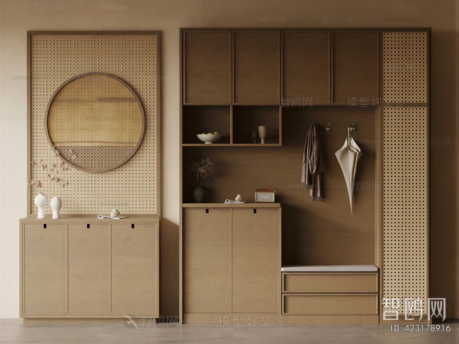 Japanese Style Shoe Cabinet