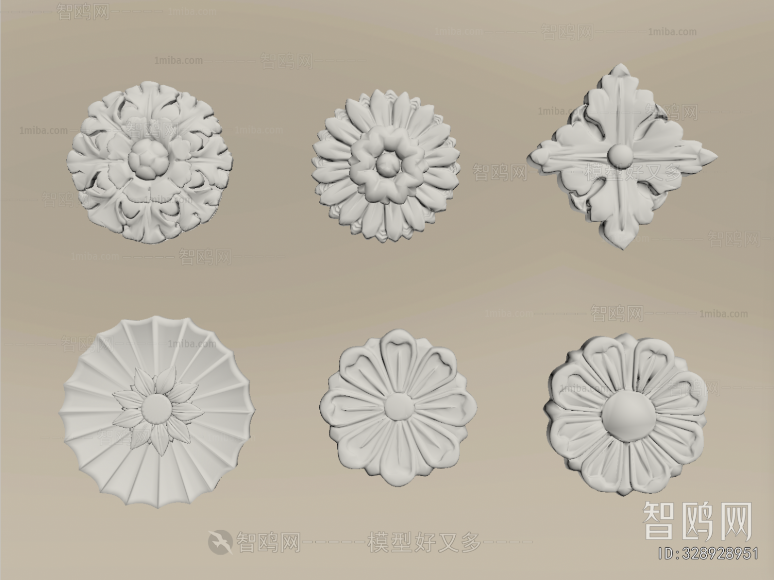 French Style Plaster Carved Top Plate