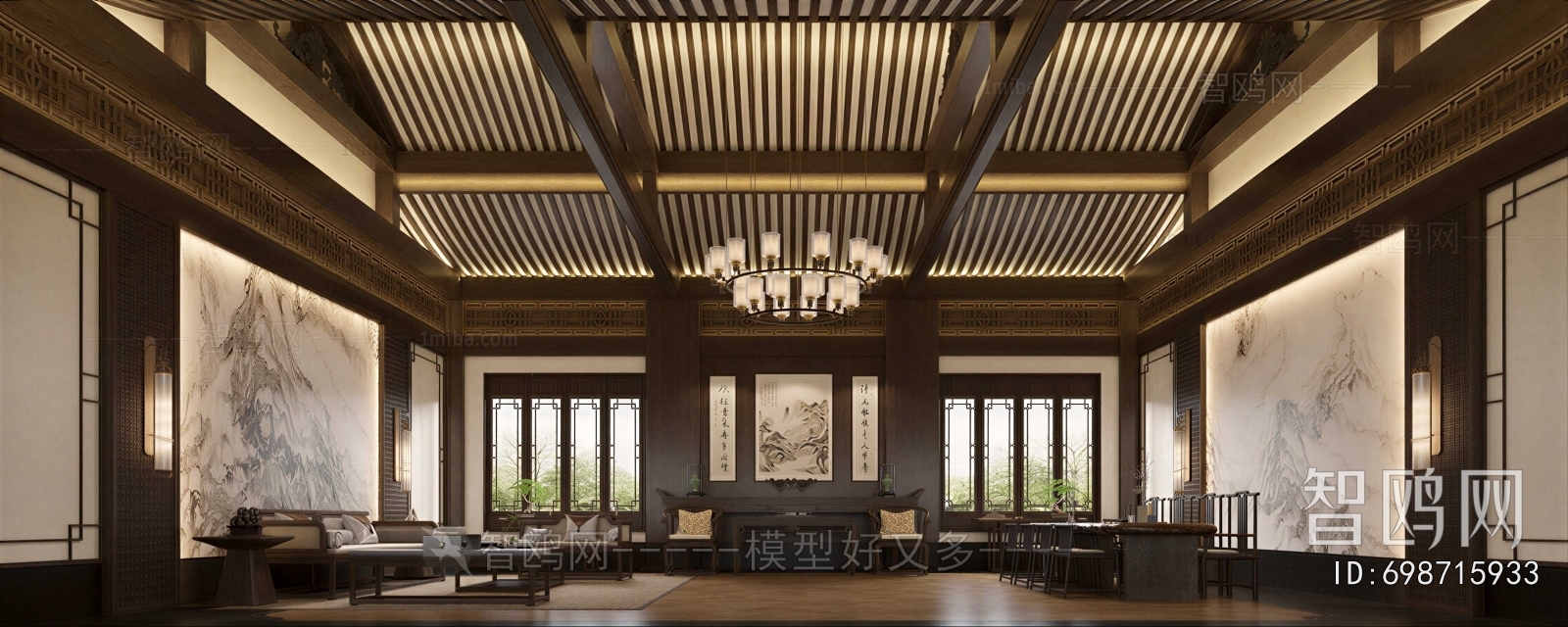 New Chinese Style A Living Room