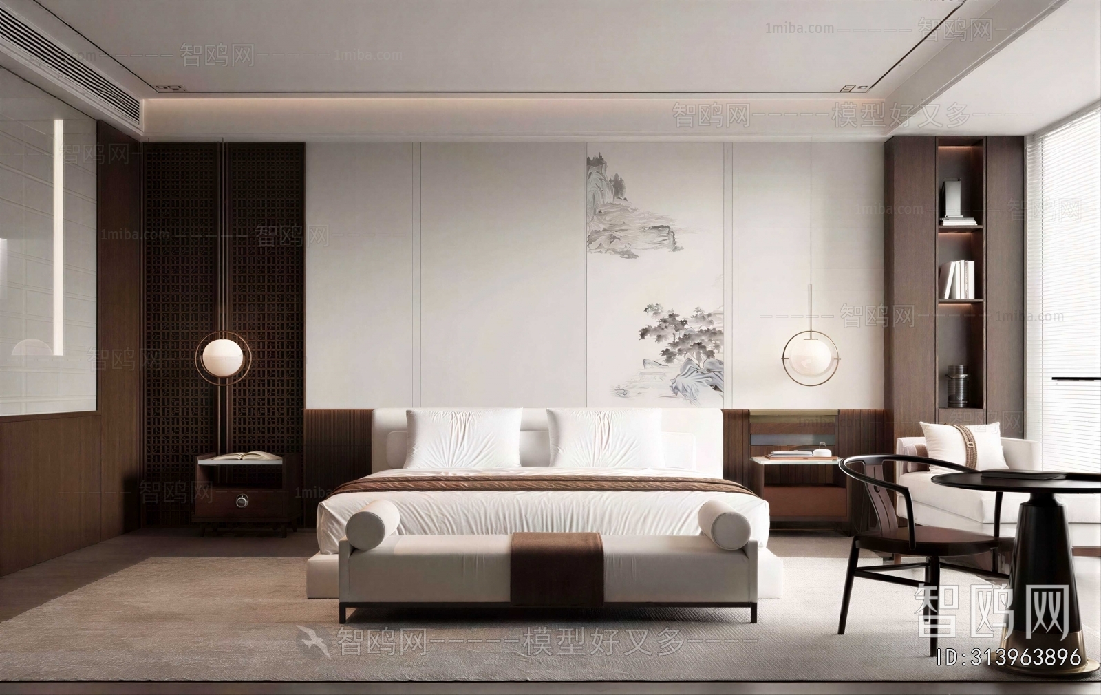 New Chinese Style Bedroom