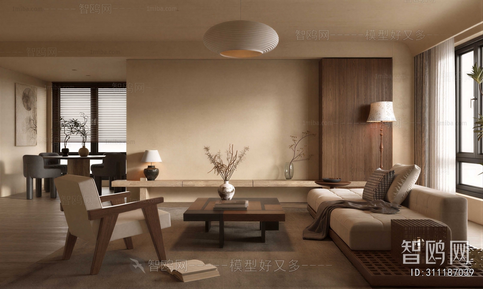 Wabi-sabi Style A Living Room