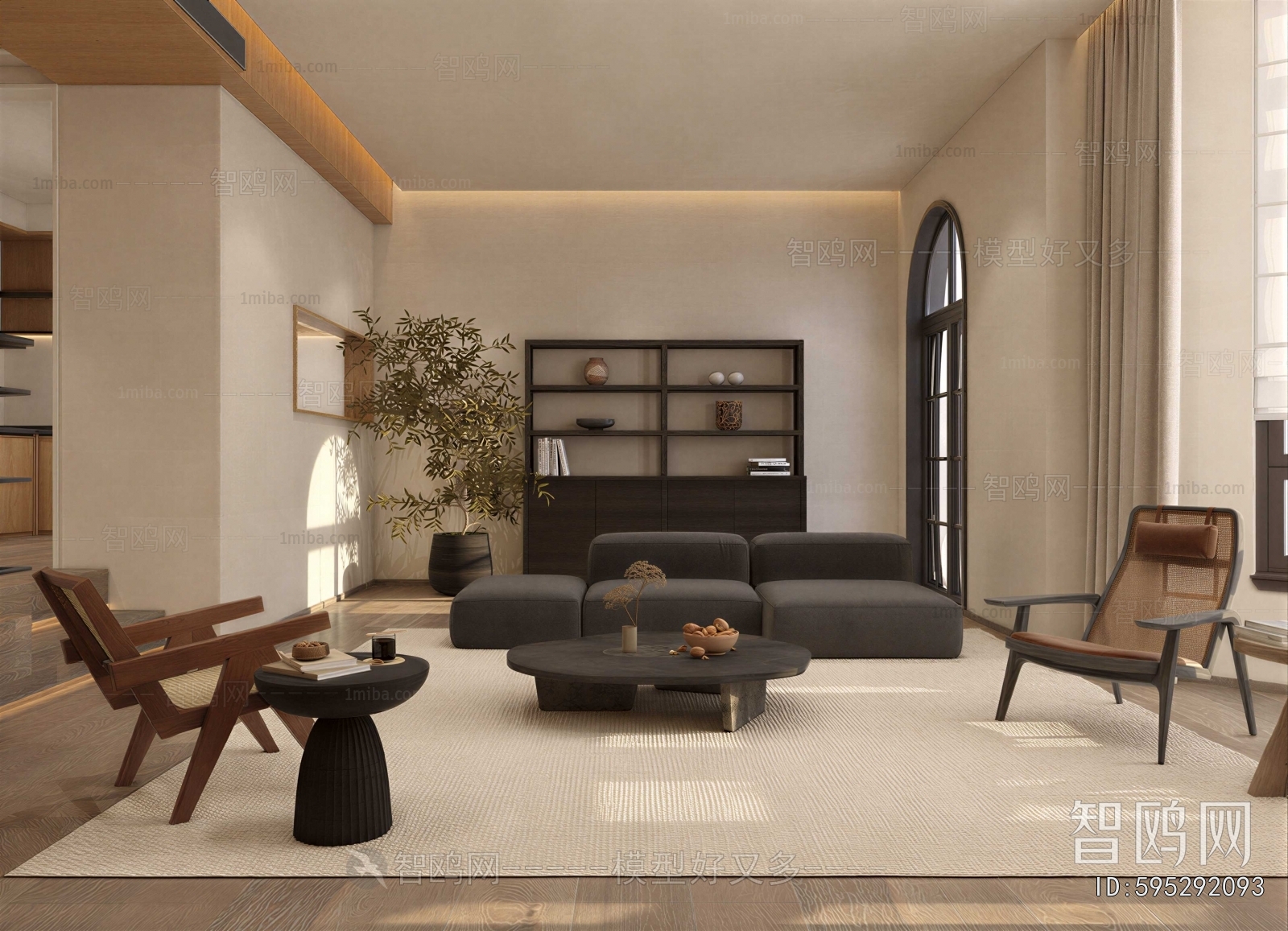 Wabi-sabi Style A Living Room